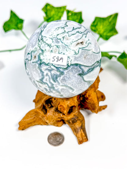 Moss Agate Sphere (58A)
