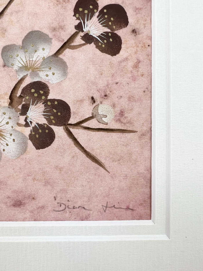 Mottled Cherry Tree Pink - Mini Original Painting - Diane Hill