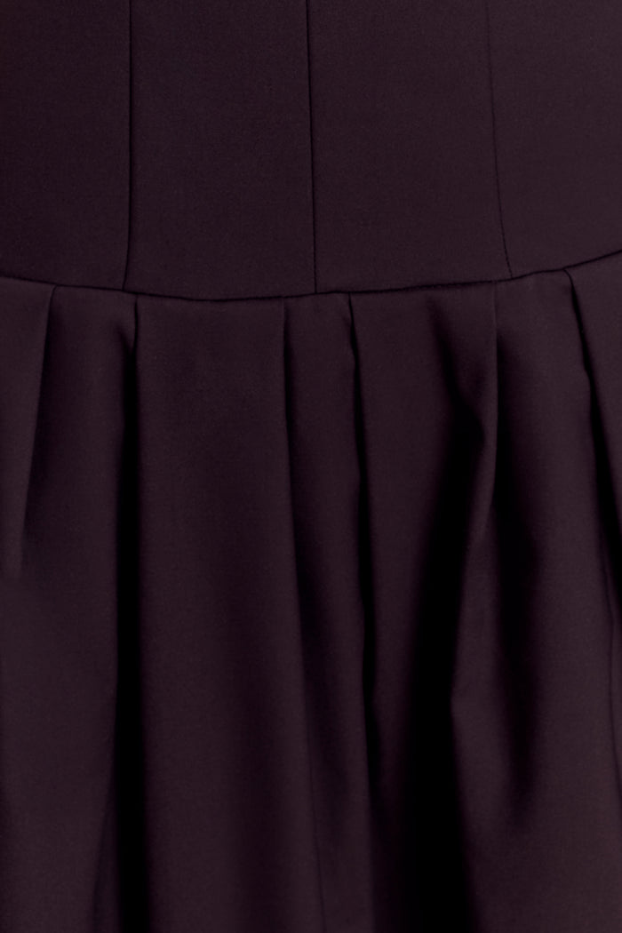 Natascha Drop Waist Cotton Midi Dress - Chocolate