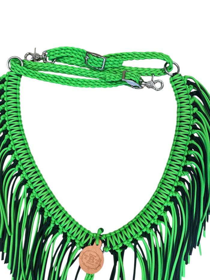 Neon green fringe  Tack set - Tiffanys Braided Tack LLC