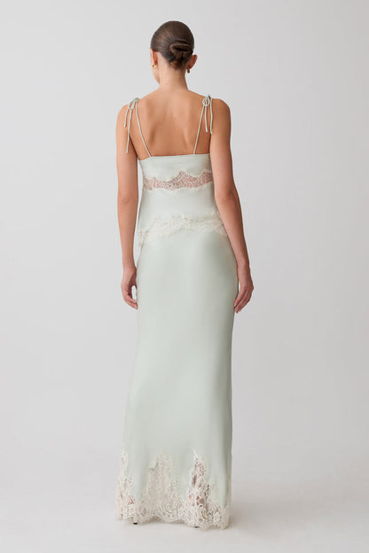 Nina Satin And Lace Camisole - Sage