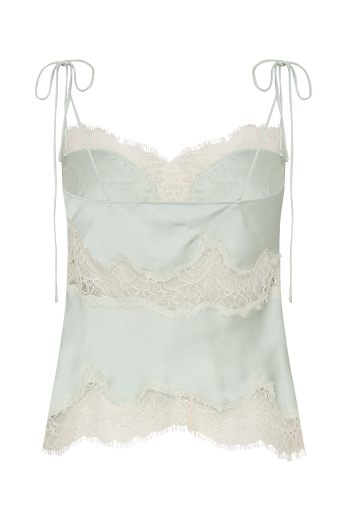 Nina Satin And Lace Camisole - Sage