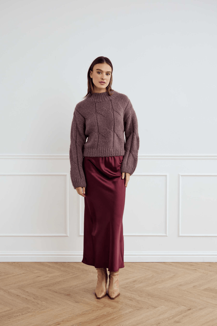Noella 13780001 Lynx Knit Jumper Morel Brown - Dotique - Noella
