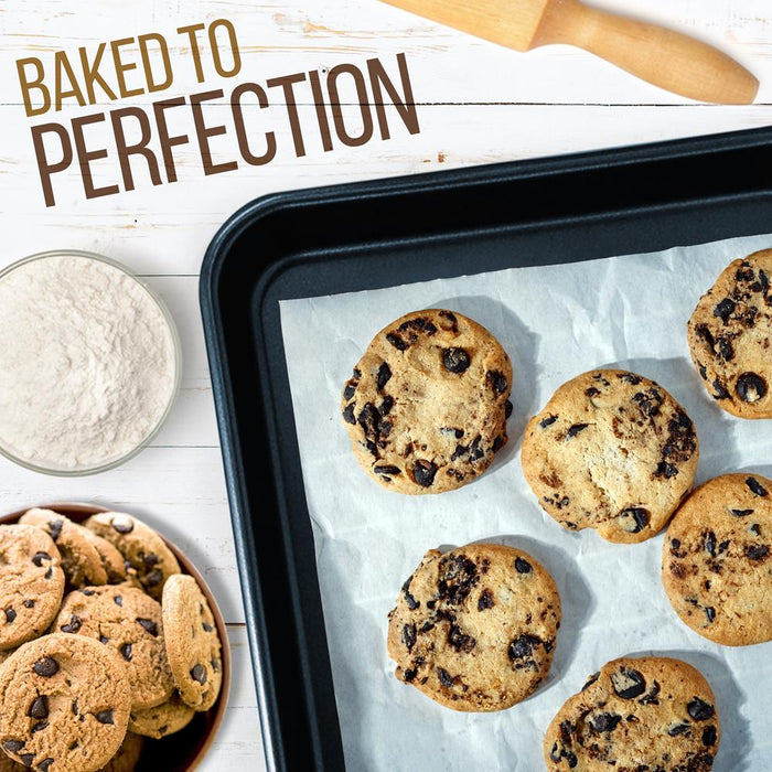 Non-Stick Baking Pans Set, Easy Clean, Carbon Steel, Blue