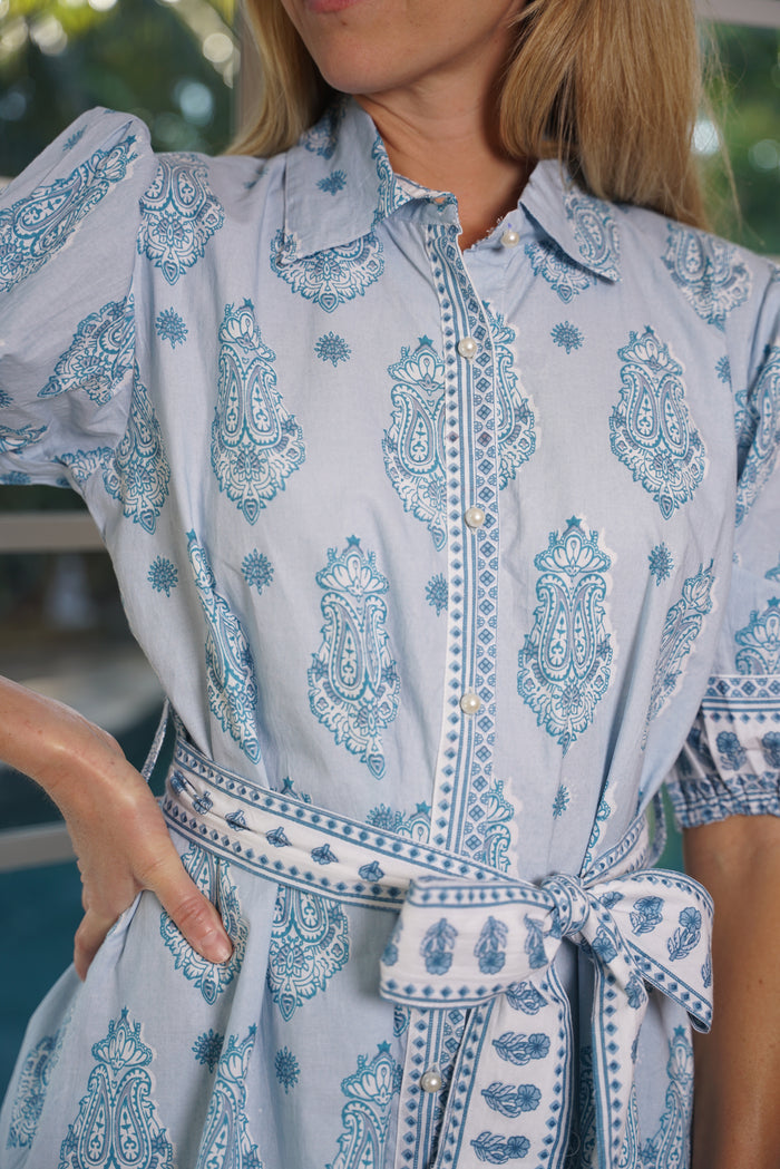 Oberoi Dress Bubble Yum Blue