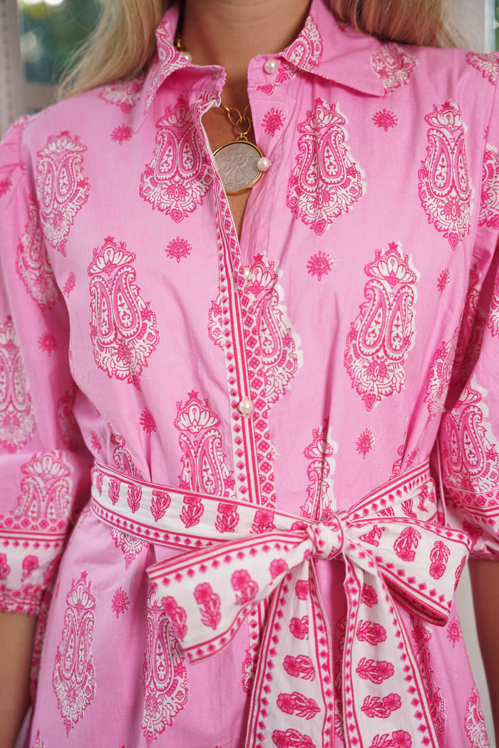 Oberoi Dress Bubble Yum Pink