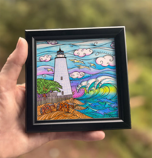 Ocracoke Waves Framed Art