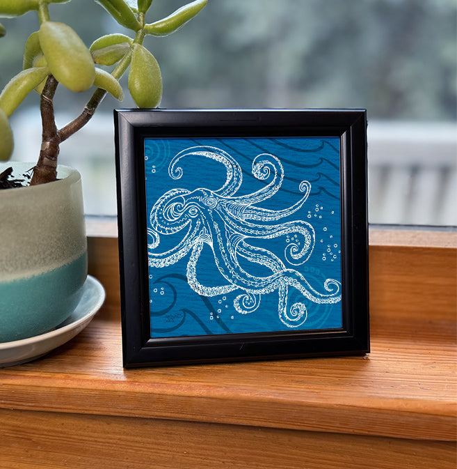Octopus One Color Framed Art