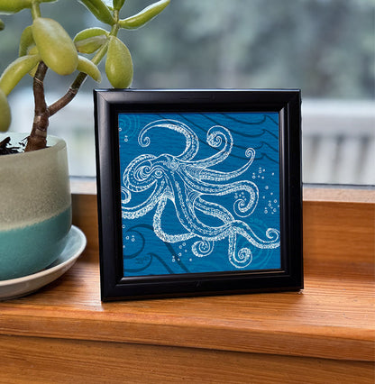 Octopus One Color Framed Art