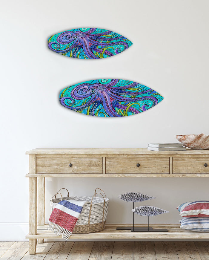 Octopus Surfboard Wall Art