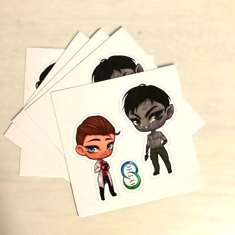 Ogres and other Dating Dilemmas character art (sticker)