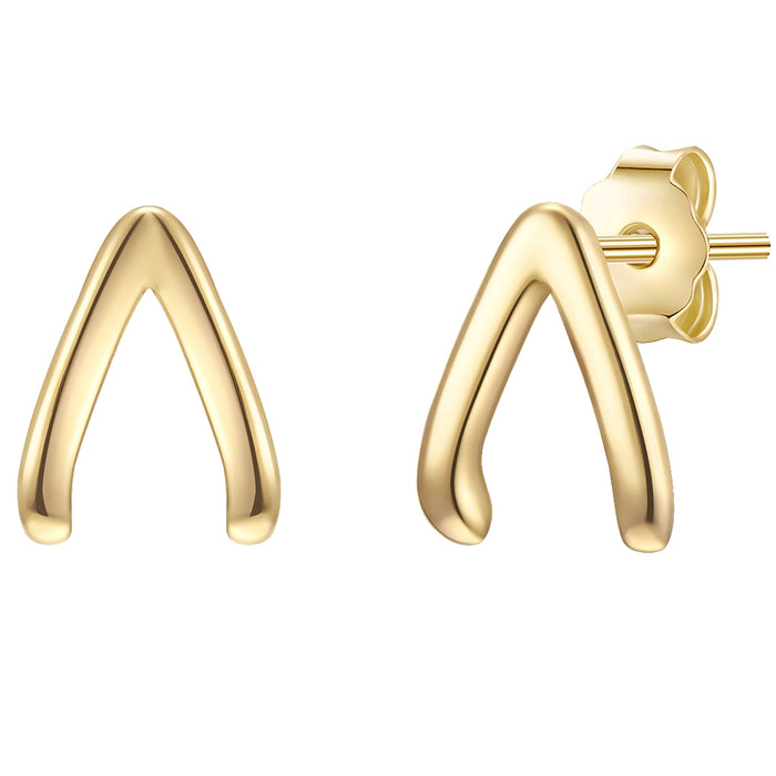 Ohrstecker gold Dreieck offen