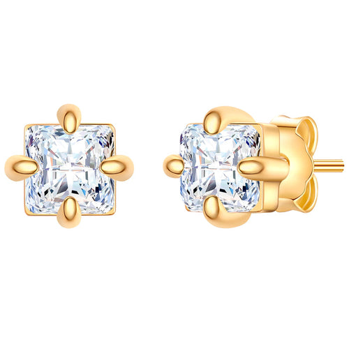 Ohrstecker mit Zirkonia gelbgold