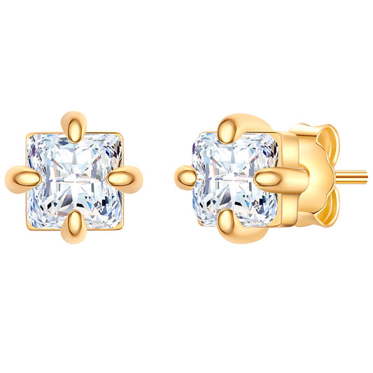 Ohrstecker mit Zirkonia gelbgold