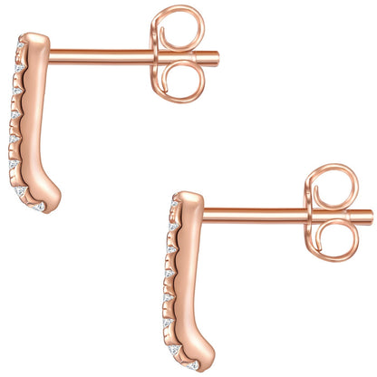 Ohrstecker roségold Dreieck Zirkonia