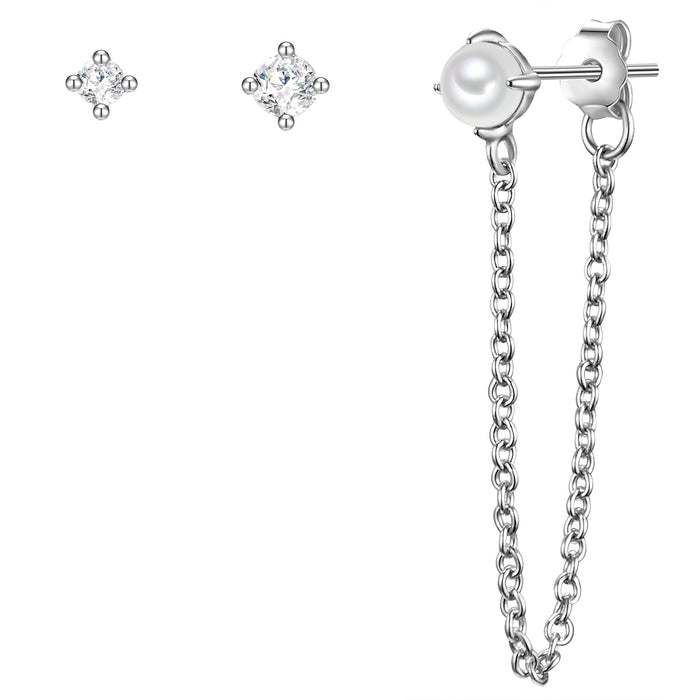 Ohrstecker Set 3er silber