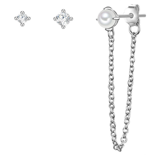 Ohrstecker Set 3er silber