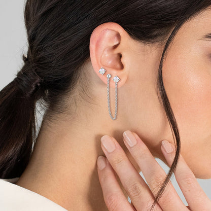 Ohrstecker silber Opal (synth.)