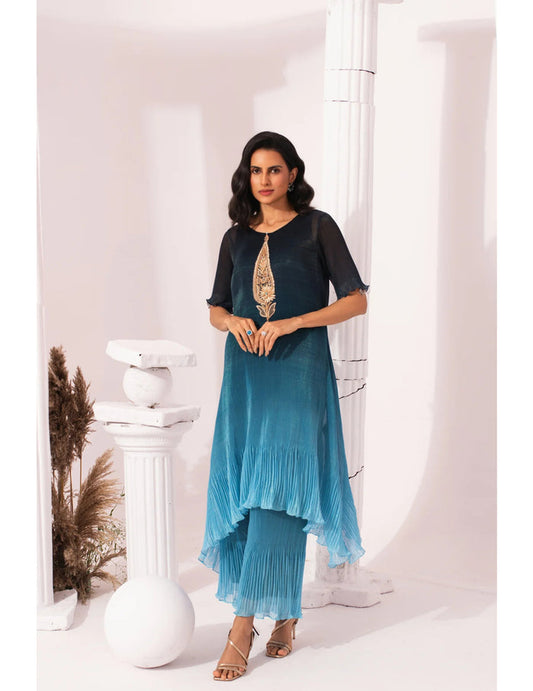 Ombre Blue Kurta Set