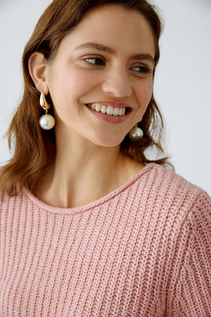 Oui 88325 Rose Pink 0313 Jumper - Dotique - Oui