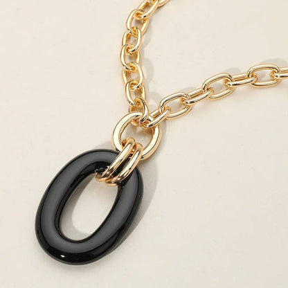 Oval Ring Pendant: Brn