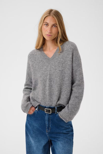 Part Two ChanillaPW Jumper Grey Melange 30310842 on model Shop Part Two at Dotique