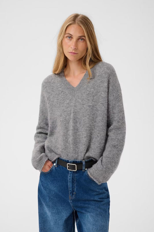 Part Two ChanillaPW Jumper Grey Melange 30310842 on model Shop Part Two at Dotique