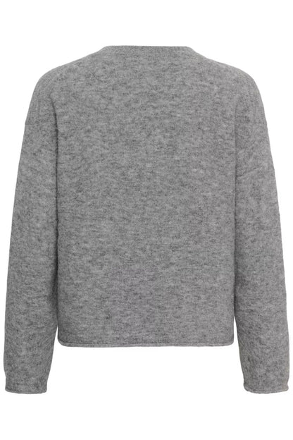 Part Two ChanillaPW Jumper Grey Melange 30310842 back view Shop Part Two at Dotique