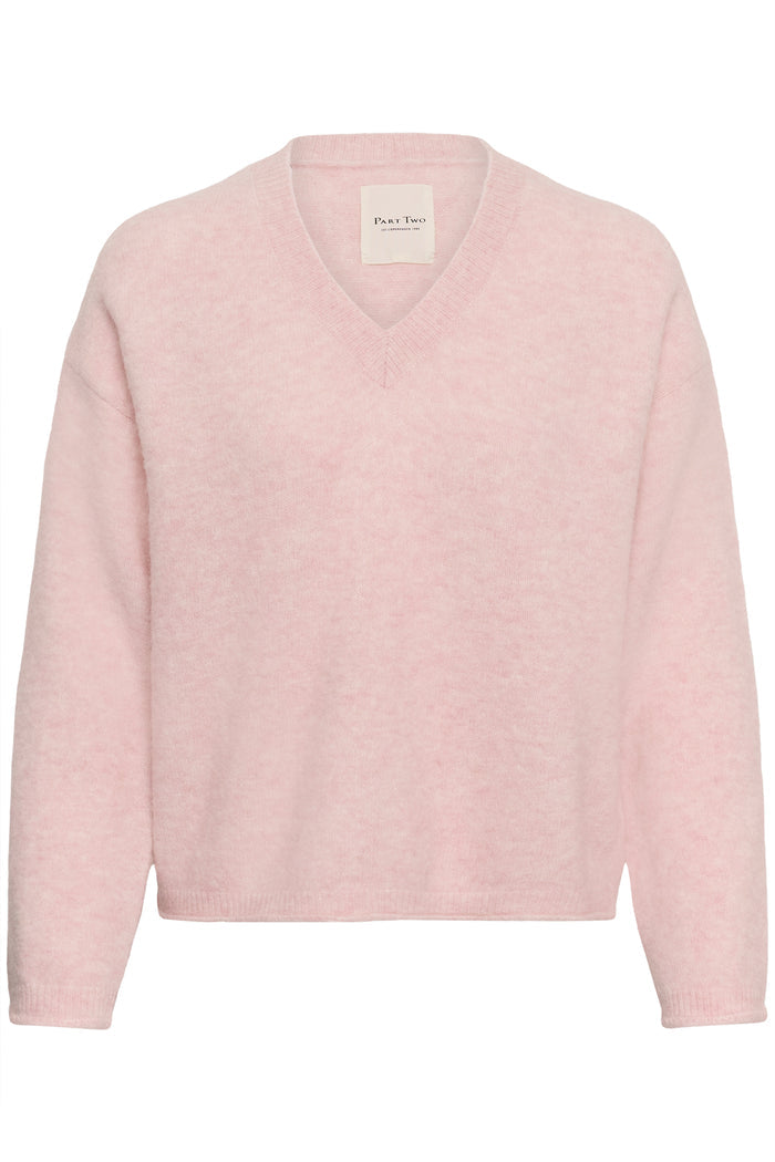 Part Two ChanillaPW Jumper Light Pink Melange 30310842 pink jumper Shop Part Two at Dotique