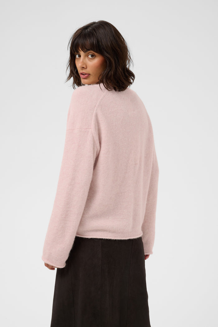 Part Two ChanillaPW Jumper Light Pink Melange 30310842 back view on model Shop Part Two at Dotique