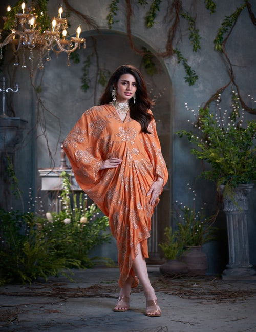 Peach embroidered kurti Singapore