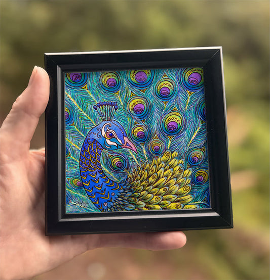 Peacock Framed Art