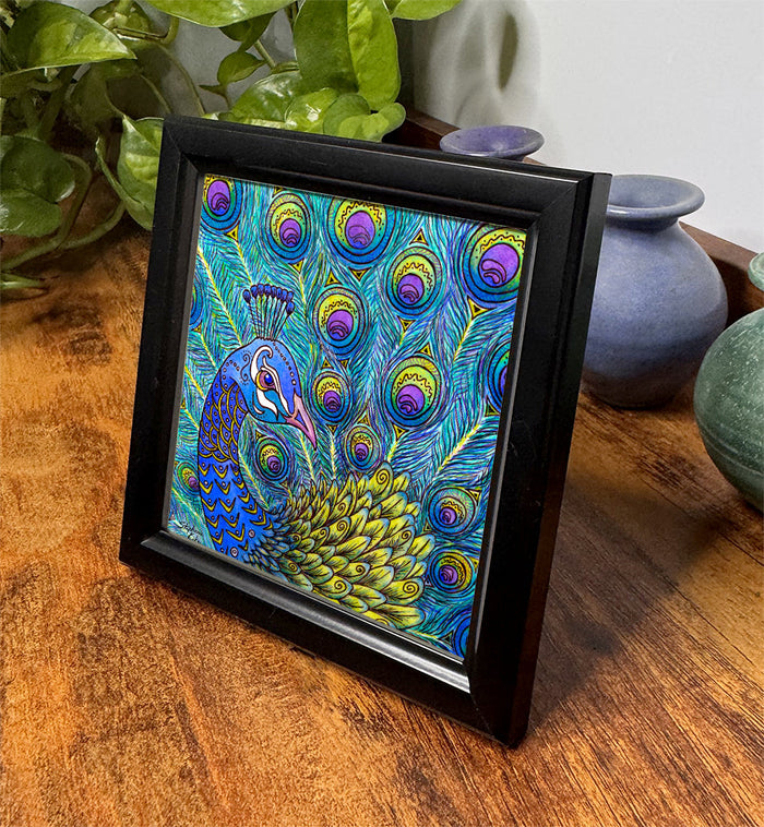 Peacock Framed Art