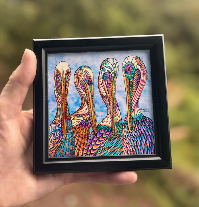 Pelican Party Framed Art