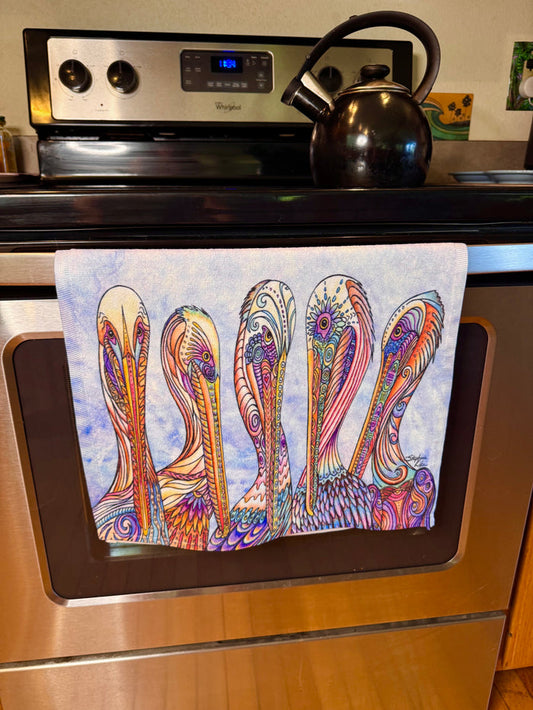 Pelican Party Hand Towel