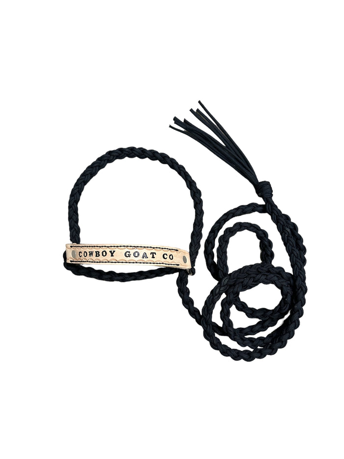 Personalized goat halter - Tiffanys Braided Tack LLC