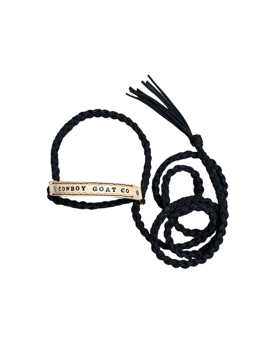 Personalized goat halter - Tiffanys Braided Tack LLC