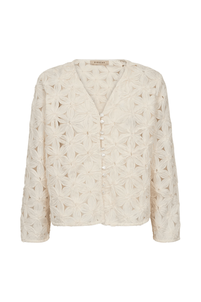 Pieszak J235155 PD - Lexie D Chiffon Cardigan White Pearl - Dotique - Pieszak