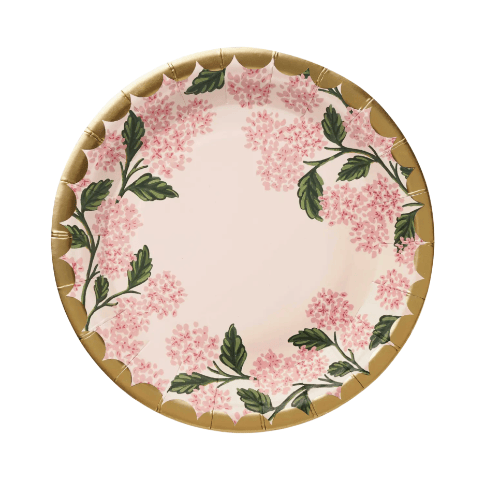 Rifle Paper Co Christmas Pink Hydrangea Small Plates
