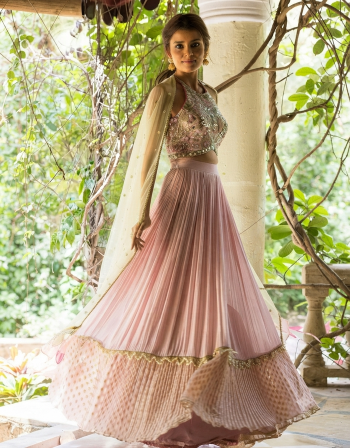 Pink Mirror Lehenga