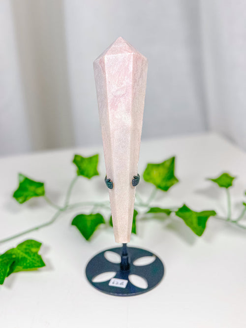 Pink Opal Wand on Stand (62B)