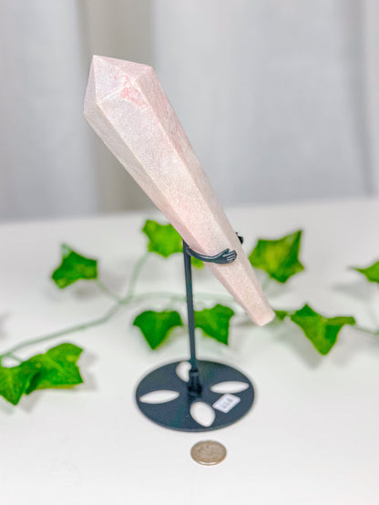 Pink Opal Wand on Stand (62B)