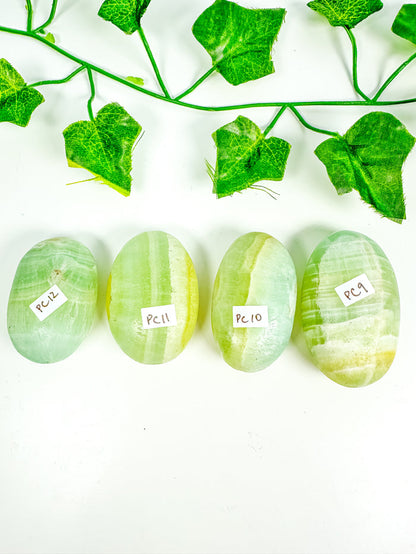 Pistachio Calcite Palmstone (PC12-PC9)