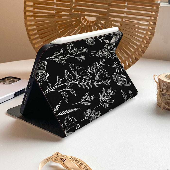 Plant Pencilwork iPad Case - Black