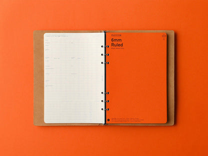 PLOTTER 6 Ring Leather Binder - A5 Size