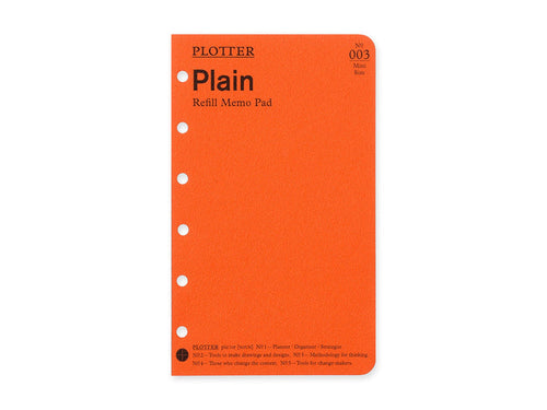 PLOTTER Refill Memo Pad Plain - Mini Size
