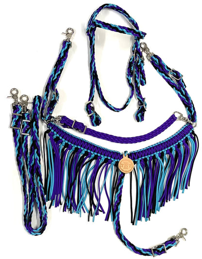Pony Set-Purple,turquoise,and black - Tiffanys Braided Tack LLC