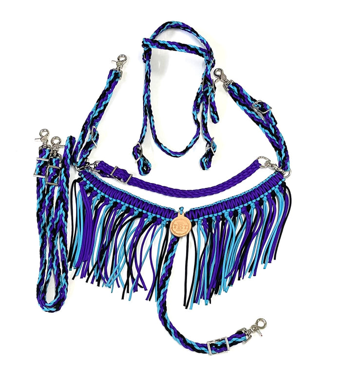 Pony Set-Purple,turquoise,and black - Tiffanys Braided Tack LLC