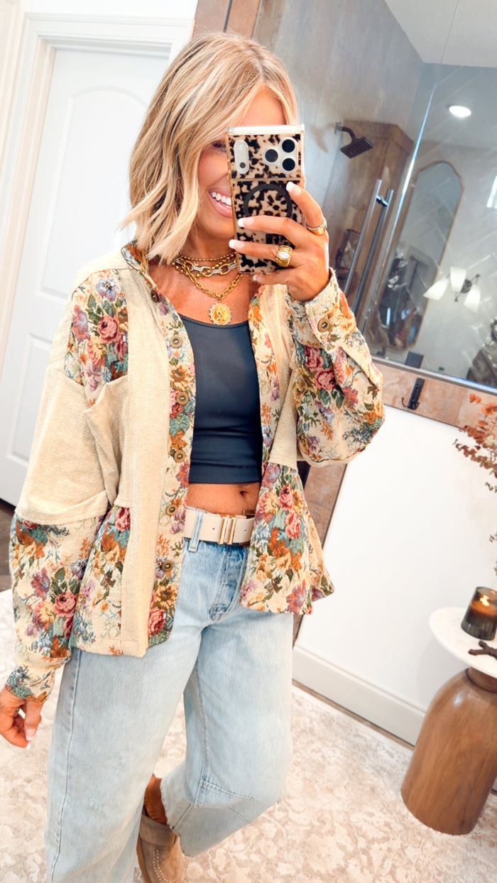 Poppy Peplum Top