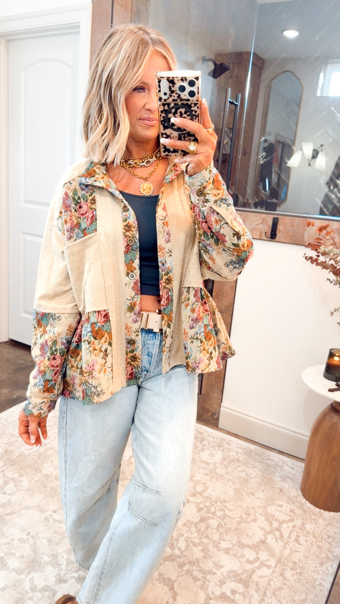 Poppy Peplum Top